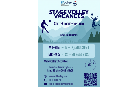 Stage d'Été Volley Vacances 2026