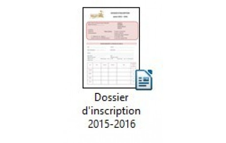 Dossiers d'inscription saison 2015 - 2016 !!
