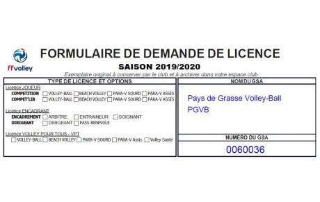 Formulaires d'inscription