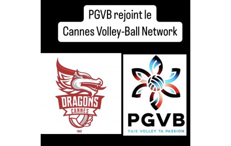 Le PGVB rejoint le Cannes Volleyball Network